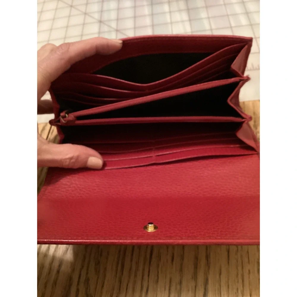 Gucci‎ Wallet Leather Snap Closure Bifold Clutch - Picture 4 of 10